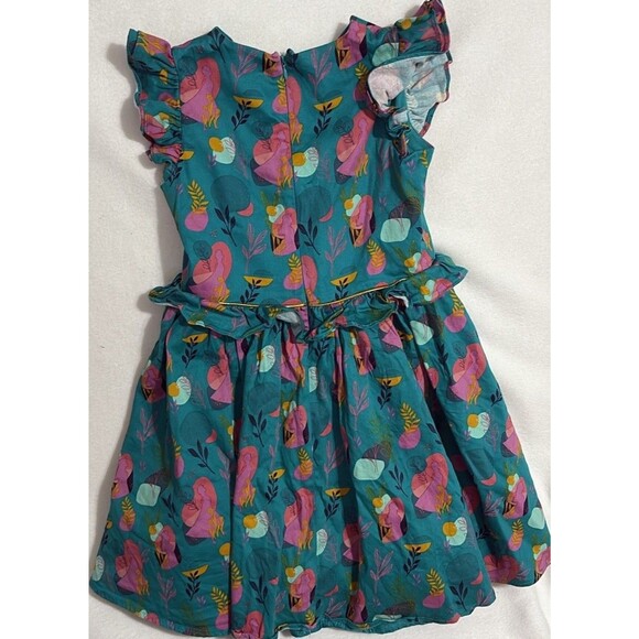 DISNEY STORE Frozen Ana Elsa Princess Dress Pretend Play Sz 9/10 Turquoise/pink - Picture 2 of 12